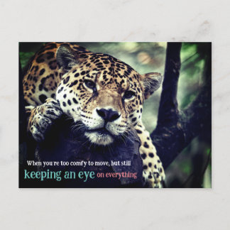 ツリー写真の怠惰なジャガー シーズンポストカード