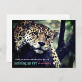 ツリー写真の怠惰なジャガー シーズンポストカード (正面/裏面)