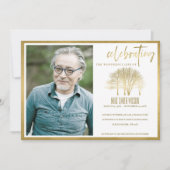 ツリー写真祝の生涯記念サービスカード サンキューカード (正面)