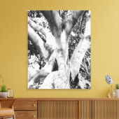 ツリー写真 – 白黒ツリーモノクロ太線 キャンバスプリント (インサイチュ (リビング))