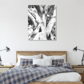 ツリー写真 – 白黒ツリーモノクロ太線 キャンバスプリント (インサイチュ (寝室))