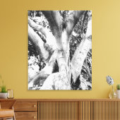 ツリー写真 – 白黒ツリーモノクロ太線 キャンバスプリント (インサイチュ (リビング))