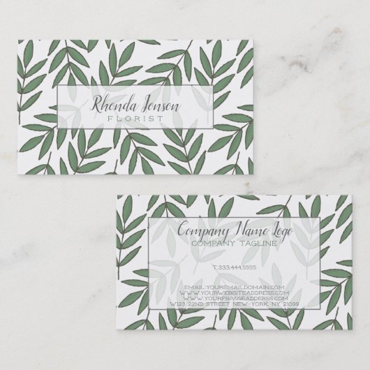 ツリー分岐パターン 名刺 (正面/裏面)