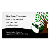 ツリー及びヘッジトリミング型名刺マグネット マグネット名刺 (正面)