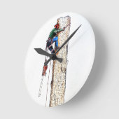 ツリー外科医のアーボリスト ラウンド壁時計 (傾斜)