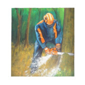 ツリー外科医アルボリストのクリスマスプレゼント誕生日 ノートパッド (正面)