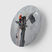 ツリー外科医アルボリストのクリスマスプレゼント誕生日 ラウンド壁時計 (傾斜)