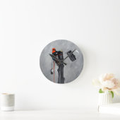 ツリー外科医アルボリストのクリスマスプレゼント誕生日 ラウンド壁時計 (ホーム)