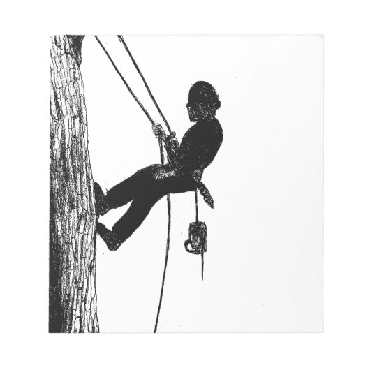 ツリー外科医アルボリストのクリスマスプレゼント贈り物 ノートパッド (正面)