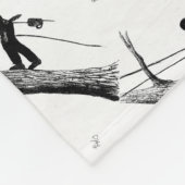 ツリー外科医アルボリストのクリスマスプレゼント贈り物 フリースブランケット (角)