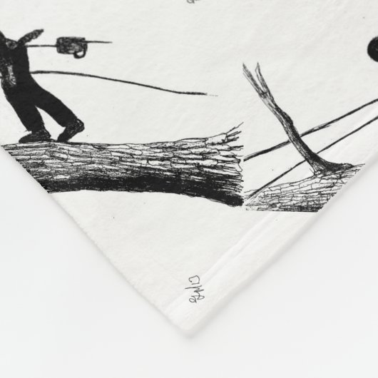 ツリー外科医アルボリストのクリスマスプレゼント贈り物 フリースブランケット (角)