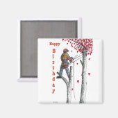 ツリー外科医アルボリスト誕生日カード マグネット (正面/裏面)