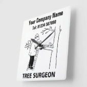 ツリー外科医サービスマンガ時計 スクエア壁時計 (傾斜)