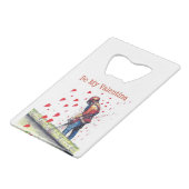 ツリー外科医Arboristバレンタインカード クレジットカード栓抜き (正面アングル)