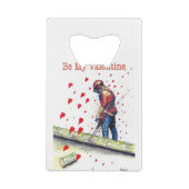 ツリー外科医Arboristバレンタインカード クレジットカード栓抜き (裏面)