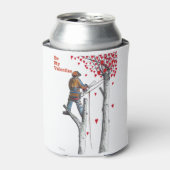 ツリー外科医Arboristバレンタインカード 缶クーラー (缶正面)