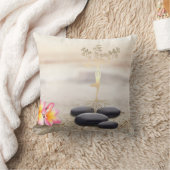 ツリー女性シルエット禅石 クッション (ブランケット)