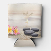 ツリー女性シルエット禅石 缶クーラー (正面)