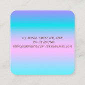 ツリー女性金ゴールドブラシストロークホログラフィックヨガ スクエア名刺 (裏面)