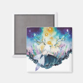 ツリー妖精デジタルアート マグネット (正面/裏面)