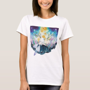 ツリー妖精デジタルアート Tシャツ