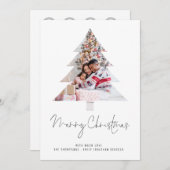 ツリー家族の写真2026カレンダーメリークリスマス シーズンカード (正面/裏面)