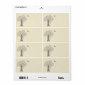 ツリー愛の鳥カスタムの出荷ラベル ラベル (フルシート)