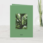 ツリー感動的悔やみや弔慰 カード (裏面)