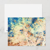 ツリー抽象芸術オレンジと青の背景 ポストカード (正面/裏面)