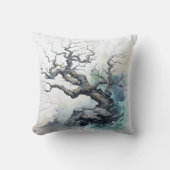 ツリー抽象芸術青 クッション (正面)