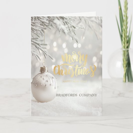 ツリー支店ホワイトクリスマスボールクリスマスカンパニー シーズンカード (正面)