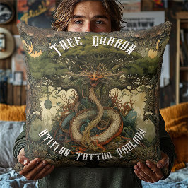 ツリー日本のドラゴン盆栽ツリーAIアート クッション