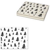 ツリー柄のクリスマス ラバースタンプ (押印)