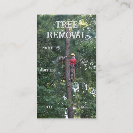 ツリー消去サービス 名刺 (正面)