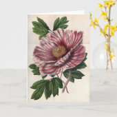 ツリー牡丹ヴィンテージノートカード カード (黄色い花)