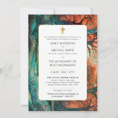 ツリー生活カトリック教会の結婚婚約 招待状 (正面)