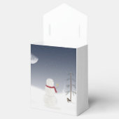 ツリー用の金ゴールドスター付きクリスマス雪だるま フェイバーボックス (オープン)