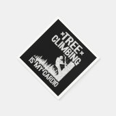 ツリー登山マイカーディオおもしろいアルボリストギフトトル スタンダードカクテルナプキン (角)