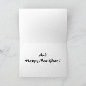 ツリー白熱［赤熱］光を放つハッピーホリデー シーズンカード (内部)