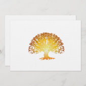 ツリー白熱［赤熱］光を放つ招待状 招待状 (正面/裏面)