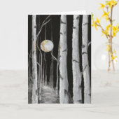 ツリー空白のグリーティングカード カード (黄色い花)