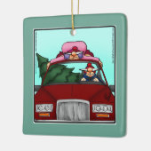 ツリー笑わされるカットホリデーオーナメントギフト セラミックオーナメント (左)