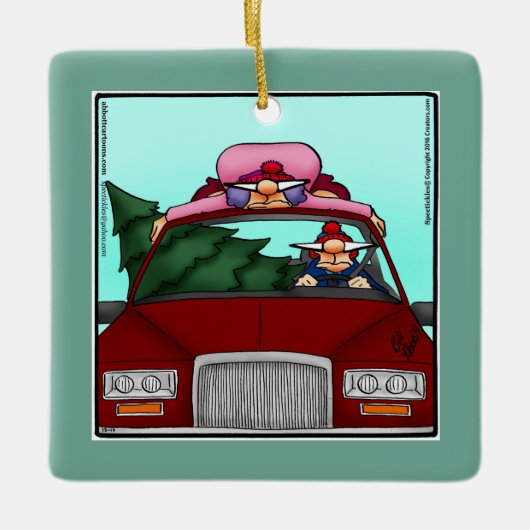 ツリー笑わされるカットホリデーオーナメントギフト セラミックオーナメント (正面)