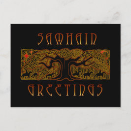 ツリー素晴らしハロウィンカード ポストカード