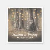 ツリー素朴およびストリングラ結婚イト スタンダードカクテルナプキン (正面)