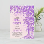 ツリー素朴とメイスンジャースのブライダルシャワー招待状 招待状 (スタンド正面)