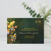 ツリー素朴ウェディングレセプション エンクロージャーカード (スタンド正面)