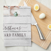ツリー素朴クリスマスキッチンタオル キッチンタオル (四つ折り)