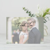 ツリー素朴ハートフォトライトサンキューカード 招待状 (スタンド正面)