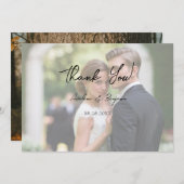 ツリー素朴ハートフォトライトサンキューカード 招待状 (正面/裏面)